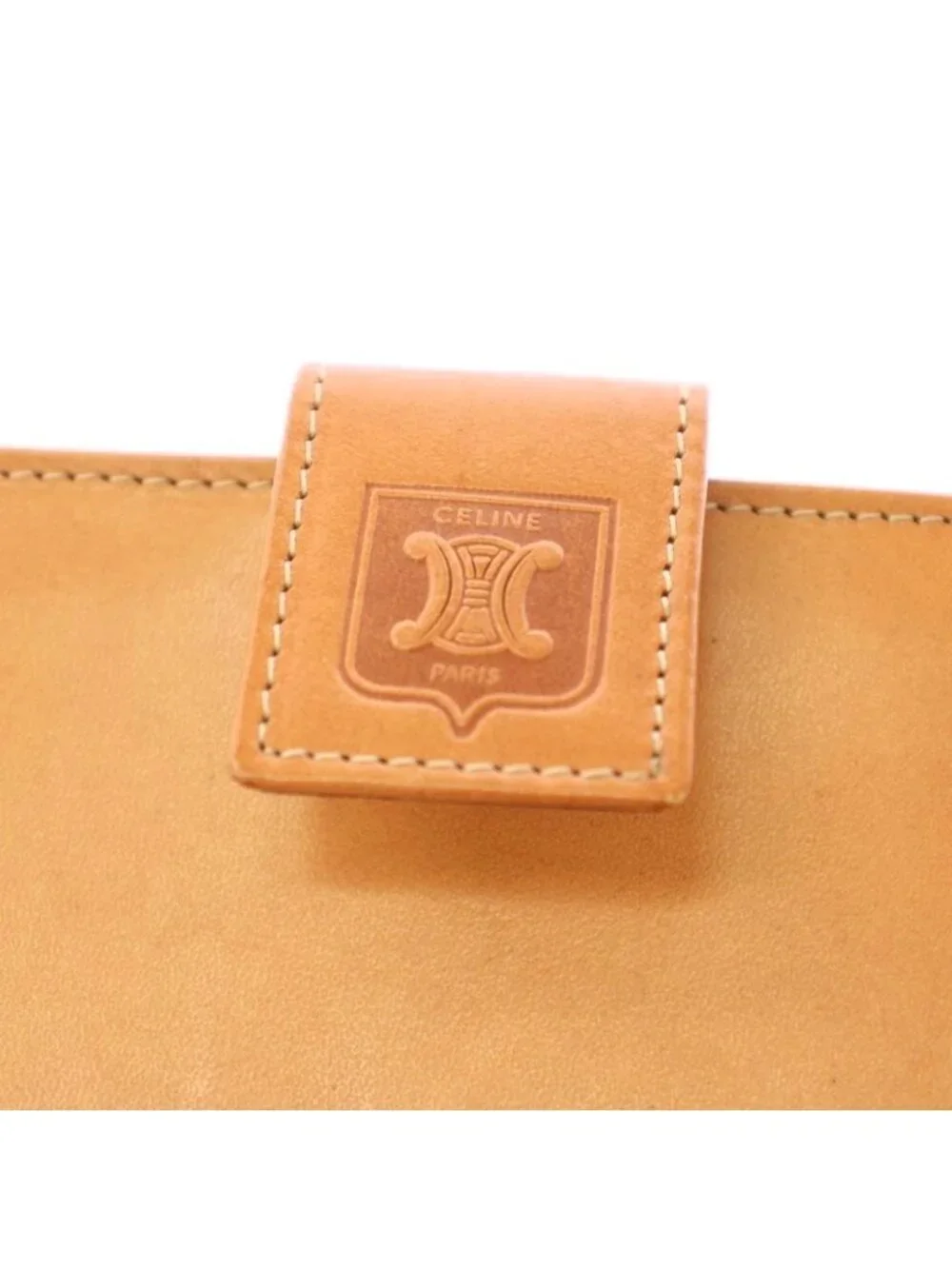 Celine Macadam Kiss Lock Bifold Wallet Brown TK 49